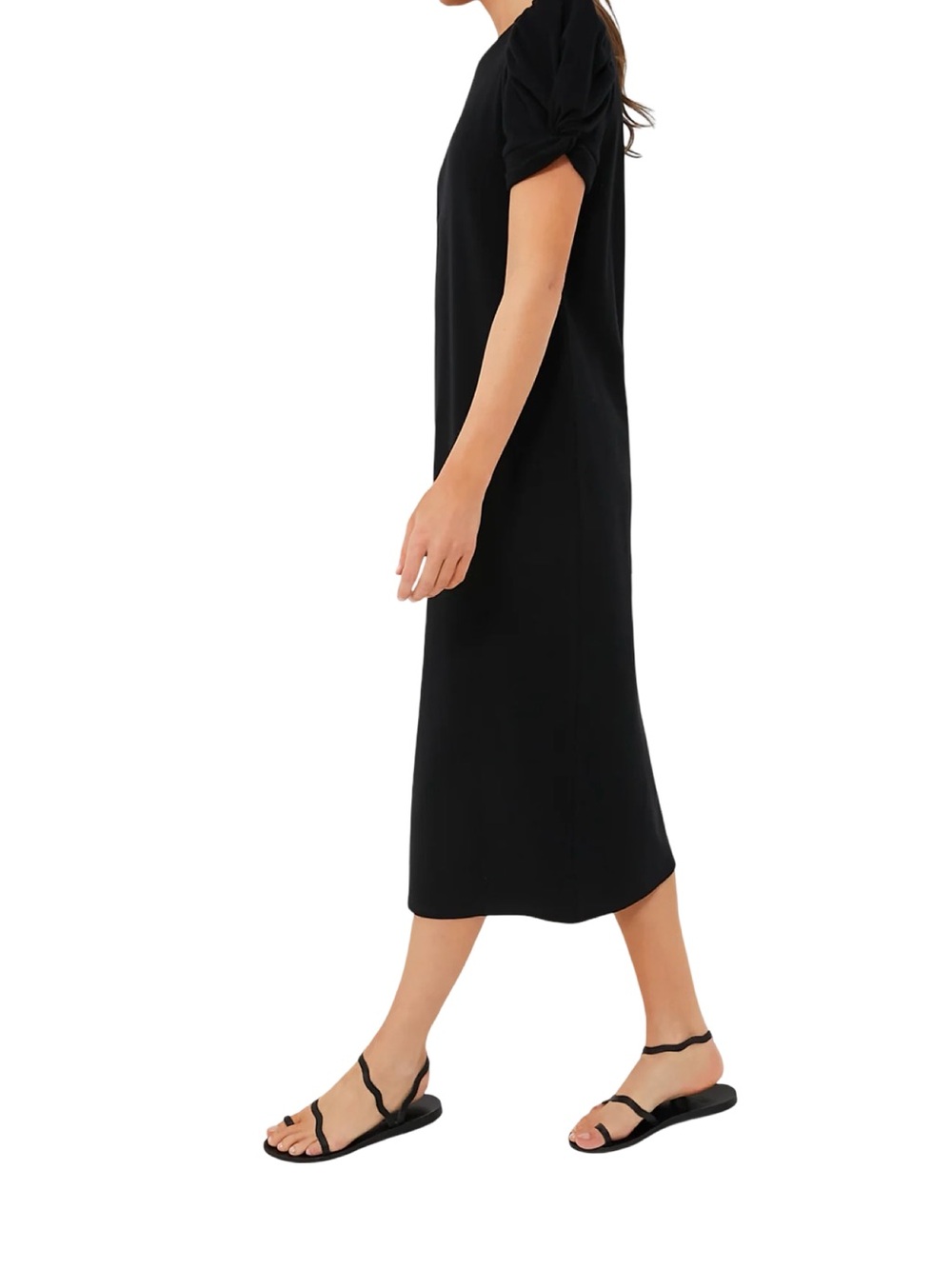 Pomander Place NWT Short Sleeve Vesty Midi Dress Black Size S - Picture 2 of 7